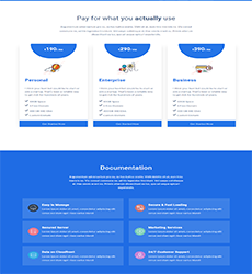 Pricing Plan - Hosting from the JoomHost kit