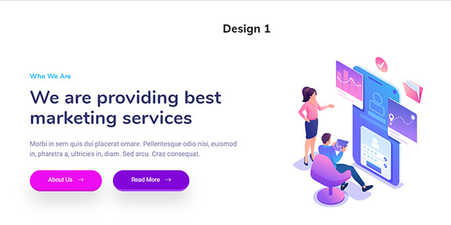 Dual Button 1 — Quix block for Joomla