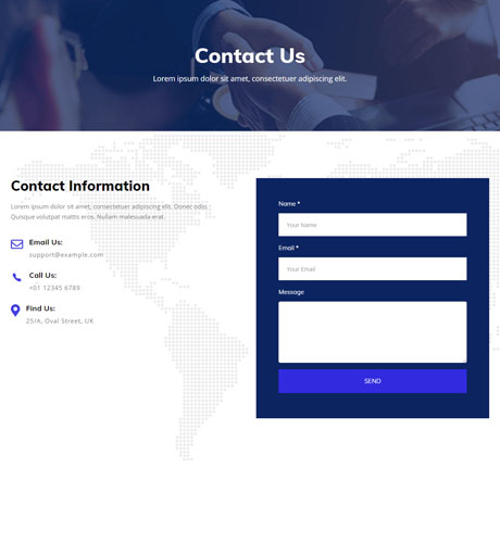Contact - Businessia — Businessia layout kit