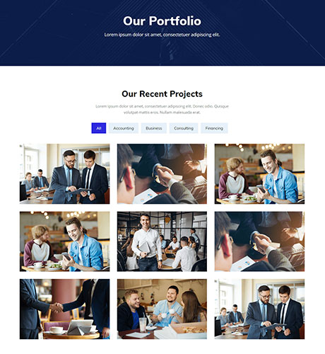 Project - Businessia — Businessia layout kit