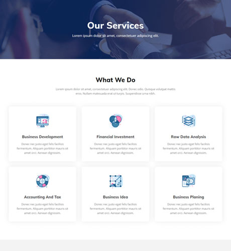Service - Businessia — Businessia layout kit