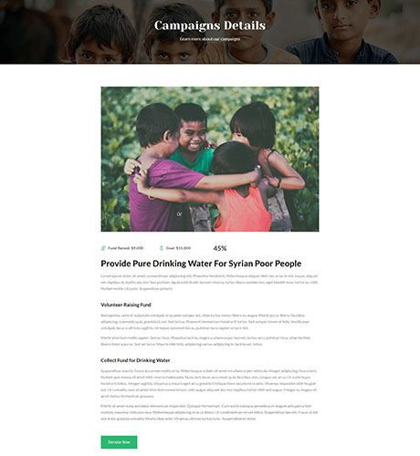 Campaign Details - Charity — Charity layout kit