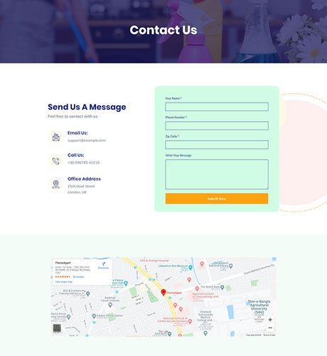 Contact - Cleaning Service — Cleaning Service layout kit