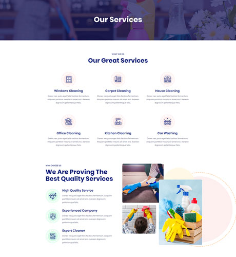 Services - Cleaning Service — Cleaning Service layout kit
