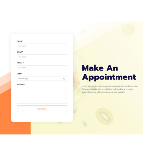 Appointment - Dietitian — Dietitian layout kit