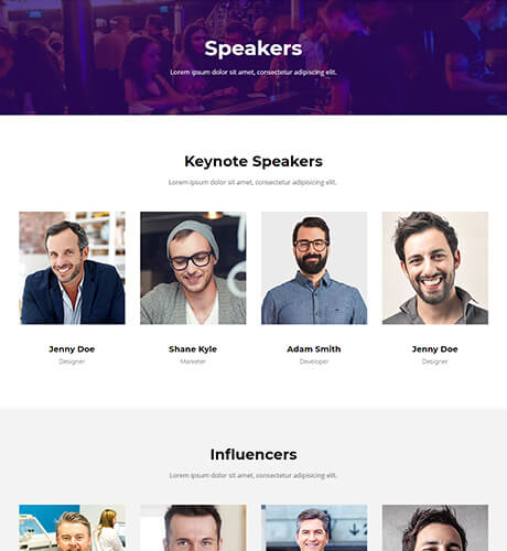 Speaker - Event — Event layout kit