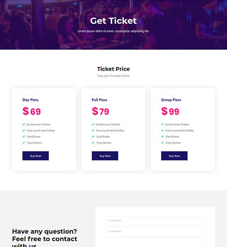 Ticket - Event from the Event kit