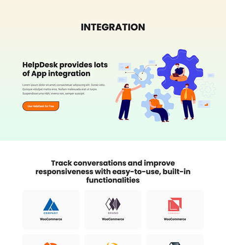 HelpDesk SaaS - Integration — HelpDesk layout kit