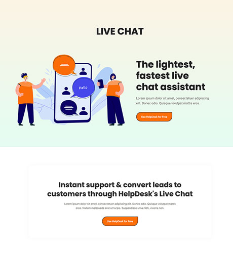 HelpDesk SaaS - Live Chat — HelpDesk layout kit