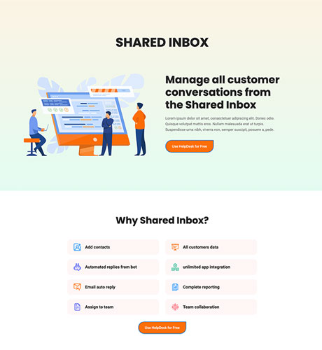 HelpDesk SaaS - Shared Inbox — HelpDesk layout kit