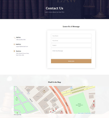 Contact - Law Firm — Law-Firm layout kit