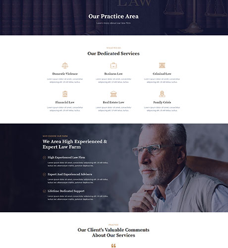 Practice Areas - Law Firm — Law-Firm layout kit