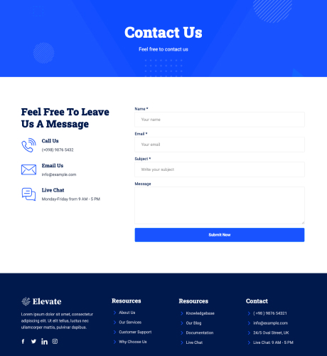 Contact - Business Consultation — Consultation layout kit