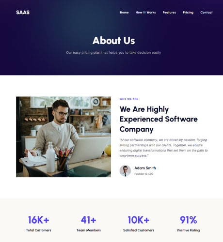 SaaS - About — Saas layout kit