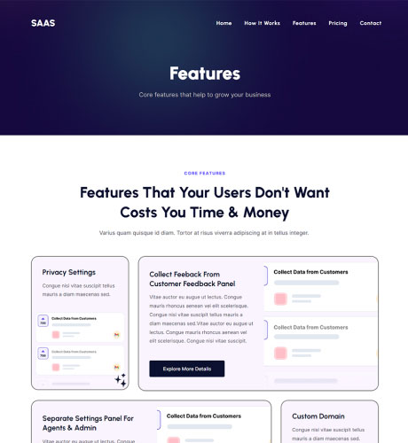 SaaS - Features — Saas layout kit