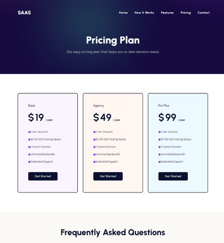 SaaS - Pricing — Saas layout kit