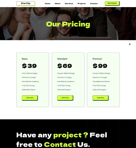 Startup - Pricing — Startup layout kit