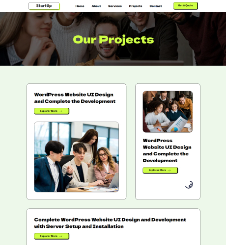 Startup - Projects — Startup layout kit