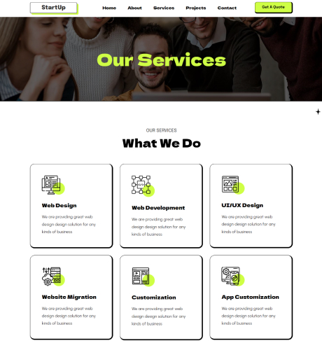 Startup - Services from the Startup kit