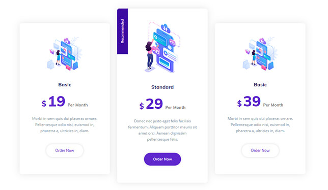 Pricing 9 — Quix block for Joomla