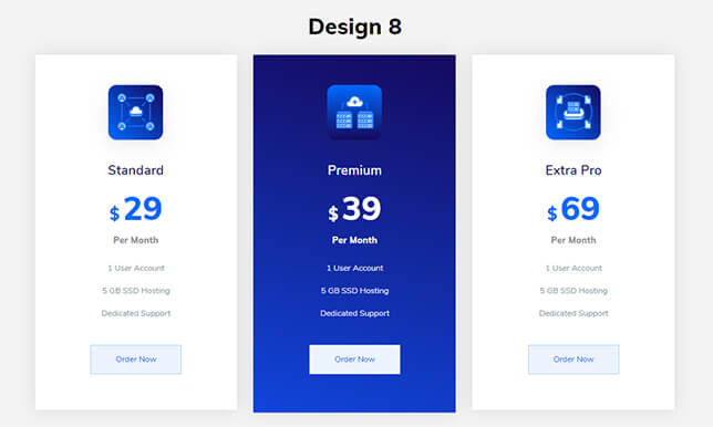 Pricing 12 — Quix block for Joomla